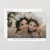 Prettige feestdagen Modern script - Kerstmis Briefkaart (Voorkant / Achterkant)