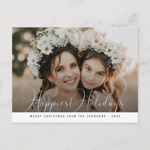 Prettige feestdagen Modern script - Kerstmis Briefkaart