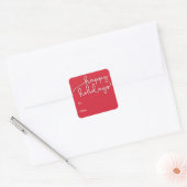Prettige feestdagen Modern Script Label Sticker (Envelop)