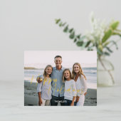 Prettige feestdagen Modern Script Minimaal 1 Foto (Staand Voorkant)