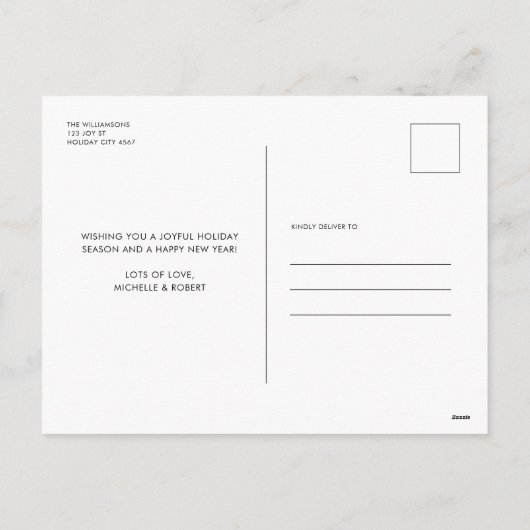 Prettige feestdagen Modern Script Rood (Achterkant)