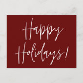 Prettige feestdagen Modern Script Rood (Voorkant)