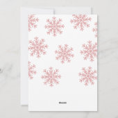 Prettige feestdagen Modern Script Snowflakes Foto Feestdagenkaart (Achterkant)