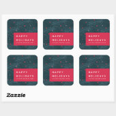 Prettige feestdagen Modern Spruce Custom Vierkante Sticker (Vel)