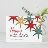 prettige feestdagen Modern Stars Holiday Card Feestdagenkaart (Staand voorkant)