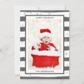 Prettige feestdagen Modern trendy Foto Kerstmis Feestdagenkaart (Voorkant)