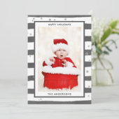 Prettige feestdagen Modern trendy Foto Kerstmis Feestdagenkaart (Staand voorkant)