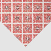 Prettige feestdagen Modern Vet Rood Bloemen Kerstm Tissuepapier (Detail)