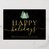 Prettige feestdagen Modern - Zakelijk Logo Zwart & (Voorkant)