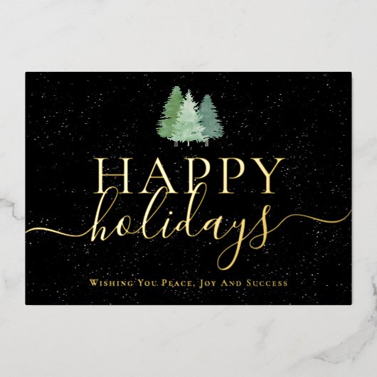 Prettige feestdagen Modern - Zakelijk Logo Zwart & (Voorkant)