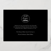 Prettige feestdagen Modern - Zakelijk Logo Zwart & (Achterkant)