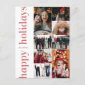 Prettige feestdagen Modern zijrood type (Voorkant)