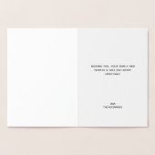 Prettige feestdagen Modern Zilveren Kerstrendier Folie Kaarten (Binnen)