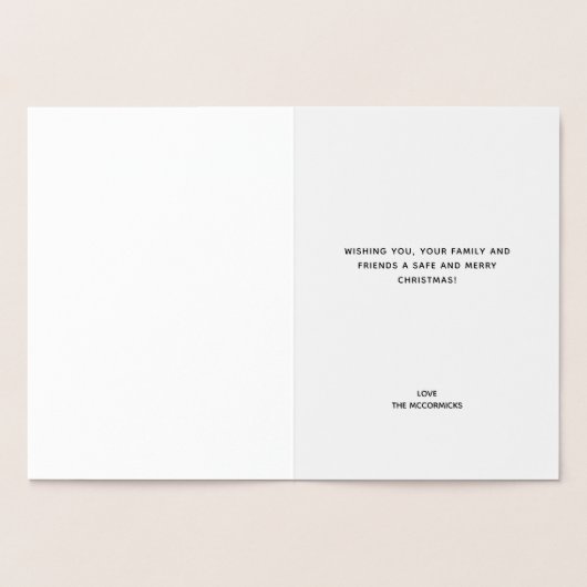 Prettige feestdagen Modern Zilveren Kerstrendier Folie Kaarten (Binnen)