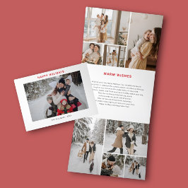 Prettige feestdagen Moderne 12 foto Drieluik Wenskaart