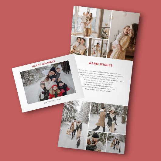 Prettige feestdagen Moderne 12 foto Drieluik Wenskaart