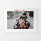 Prettige feestdagen Moderne 12 foto Drieluik Wenskaart (Cover)