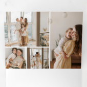 Prettige feestdagen Moderne 12 foto Drieluik Wenskaart (Binnenzijde eerst)