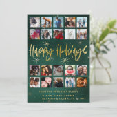 Prettige feestdagen Moderne 20 fotocollage Feestdagenkaart (Staand voorkant)