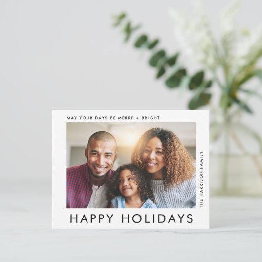 Prettige feestdagen Moderne 2 foto (Staand voorkant)