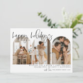 prettige feestdagen Moderne Arch Photo Chirstmas-k Feestdagenkaart (Staand voorkant)