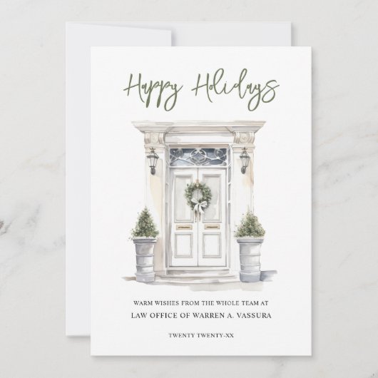 Prettige feestdagen Moderne bedrijfsflat Feestdagenkaart (Voorkant)