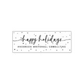 Prettige feestdagen Moderne Bedrijfsnaam Snowflake Zelfinktende Stempel (Design)