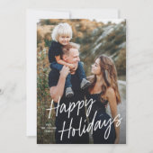 Prettige feestdagen Moderne belettering? 2 Foto Feestdagenkaart (Voorkant)