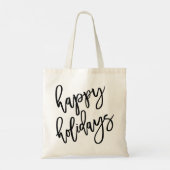 Prettige feestdagen Moderne belettering Tote Bag (Achterkant)