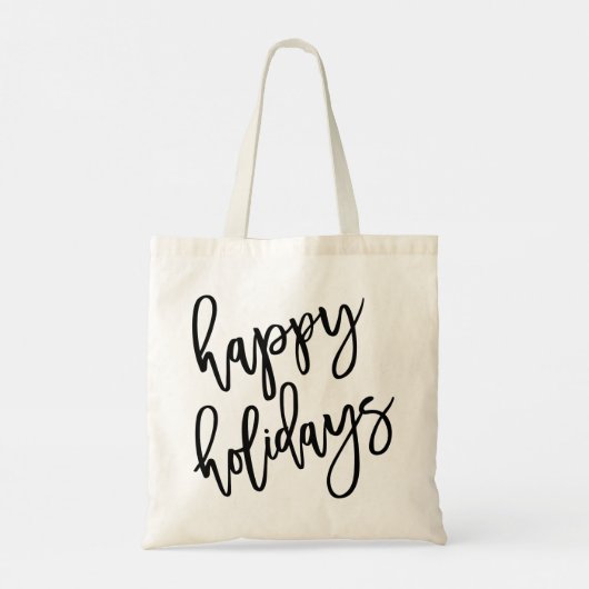 Prettige feestdagen Moderne belettering Tote Bag (Achterkant)