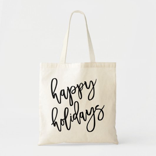Prettige feestdagen Moderne belettering Tote Bag (Voorkant)