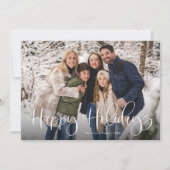 Prettige feestdagen Moderne belettering twee Foto Feestdagenkaart (Voorkant)