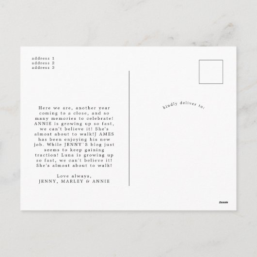 Prettige feestdagen Moderne Boho Arch (Achterkant)