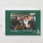 Prettige feestdagen Moderne boomsneeuw Feestdagenkaart (Voorkant)