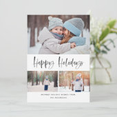 prettige feestdagen Moderne Collage van het Manusc Feestdagenkaart (Staand voorkant)