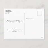 prettige feestdagen Moderne Eenvoudige familie fot (Achterkant)