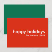 prettige feestdagen | Moderne, eenvoudige, minimal Feestdagenkaart (Voorkant / Achterkant)