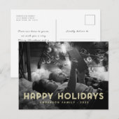 prettige feestdagen Moderne Eenvoudige Typografie (Voorkant / Achterkant)