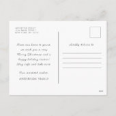 prettige feestdagen Moderne Eenvoudige Typografie (Achterkant)