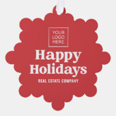 Prettige feestdagen Moderne eenvoudige zakelijke L Ornament Kaart (Voorkant)