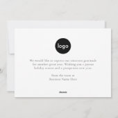 Prettige feestdagen Moderne elegante Gold Script B Feestdagenkaart (Achterkant)