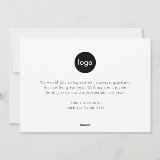 Prettige feestdagen Moderne elegante Gold Script B Feestdagenkaart (Achterkant)