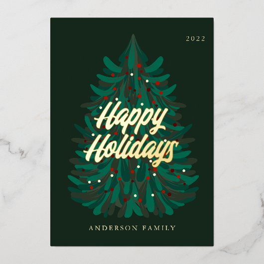 prettige feestdagen moderne elegante kerstboom (Voorkant)