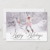 Prettige feestdagen Moderne elegante kerstfoto Feestdagenkaart (Voorkant)