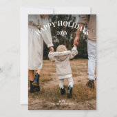 Prettige feestdagen Moderne elegante kerstfoto Feestdagenkaart (Voorkant)