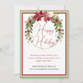 Prettige feestdagen Moderne elegante krans Feestdagenkaart (Voorkant)