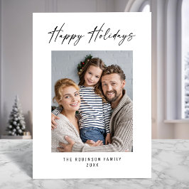 Prettige feestdagen Moderne elegante stijlvolle fo Feestdagenkaart