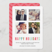 prettige feestdagen | Moderne en heldere Kerstmis Feestdagenkaart (Voorkant / Achterkant)