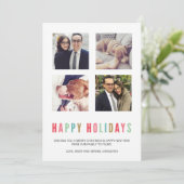 prettige feestdagen | Moderne en heldere Kerstmis  Feestdagenkaart (Staand voorkant)