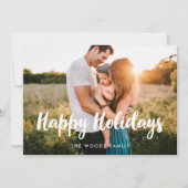 Prettige feestdagen Moderne familiefoto Kerstmis Feestdagenkaart (Voorkant)